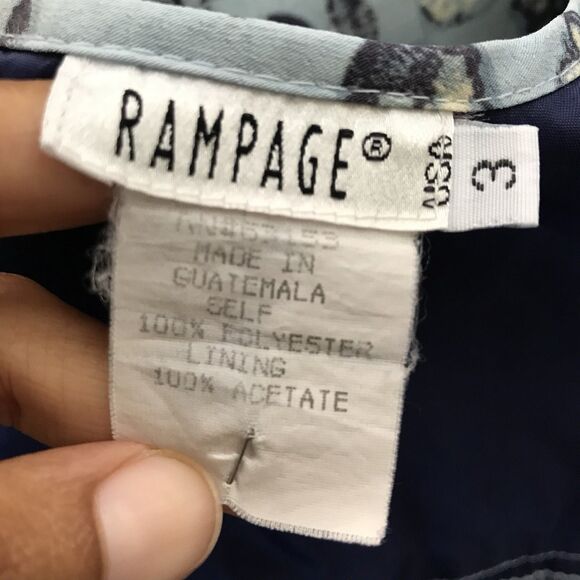 Vintage 90s Rampage Blue Floral Long Sleeveless Cottagecore Maxi Dress XS/S - Picture 6 of 6